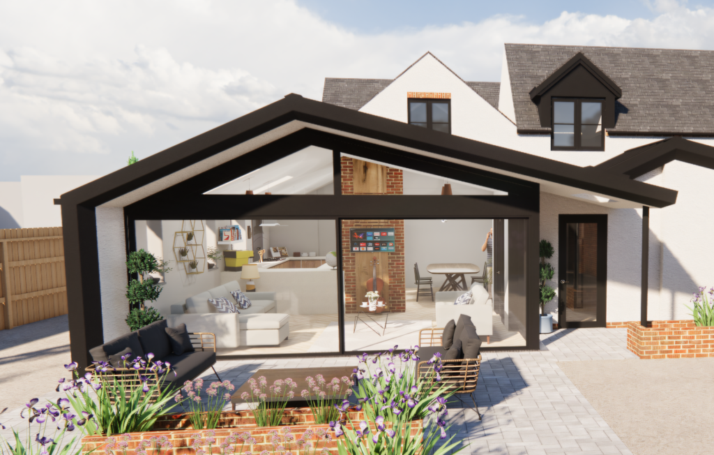 Cottage remodel and contemporary rear extension